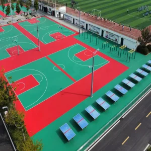 Glue-Free Impact-Resistant Thermoplastic Synthetic Rubber Interlocking Sports Floor Tiles