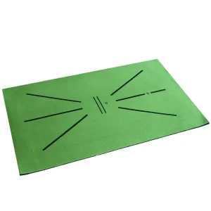 Golf Hitting Mat, Dual-Direction Alignment Lines, 30 x 60 cm, Portable Indoor/Outdoor Training