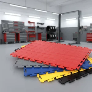 Good Quality Durable Withstand Forklift Warehouse Workshop PVC Tiles Garage Floor Tile Rubber Flooring Tiles