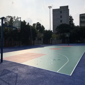 Good Quality Factory Directly Plastic Colorful Athletic Silicon Pu Basketball Court Flooring Material