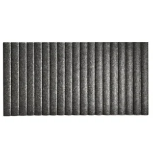 Gray Felt Acoustic Wall Panel Sound Absorption Board Interior Decoration