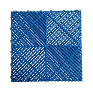 Gray Interlocking PP Drainable Garage Flooring Tiles for Indoor Use