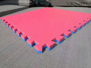 Gray Pink Beige Kids Playroom EVA Gym Mat Soft Thick Custom Color Custom Size Puzzle Mats Interlocking Gym Flooring