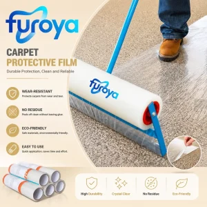 Greaseproof HDPE Plastic Carpet Protection Film for Building Maintenance and Floor Preservation