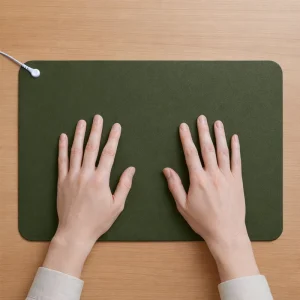 Green 1mm Ultra-Thin High-Strength Conductive Anti-Static Grounding Mat with Anti-Crease Design for Desk Use