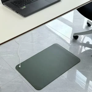 Green Conductive PU Leather Grounding Mat Anti-Static Earthing Pad for Home, Office and Wellness