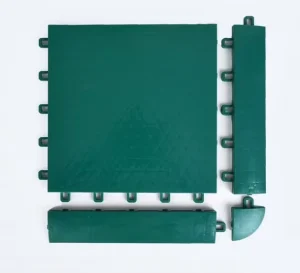 Green DIY PP Interlocking Floor for Indoor Basketball Court and Multi Sports