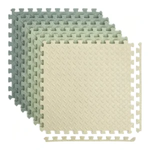 Green Multicolor Fitness Exercise EVA Gym Mat Durable Premium Custom Color Custom Size Puzzle Mats Gym Flooring