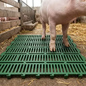 Green PP Heavy-Duty Non-Slip Slatted Flooring for Pigsties