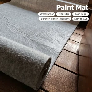 Grey Self-Adhesive Waterproof PE Coated Floor Protection Roll Temporary Anti-Slip Covering Mat for Renovation Painting