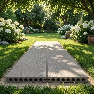 Grey Waterproof WPC Composite Decking Garden Flooring