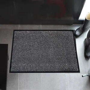 Grey and Black 80 x 120 cm Heavy-Duty Slip-Resistant Barrier Door Mat