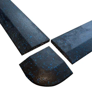 Gym Anti-Slip Rubber Floor Mat with Edge Strip Dumbbell Barbell Shock Absorption Corner Waterproof Click Installation