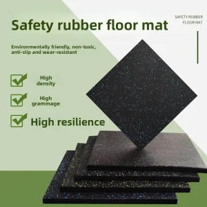 Gym Composite Rubber Floor Mats 20mm Thick Noise-reducing Shock-absorbing Wear-resistant Non-slip for Weight Training Sports