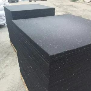 Gym Equipment Residential Rubber Floor 15mm Thick Anti-Bacterial Non-Slip Eco-Friendly Breathable Noise Reduction Durable