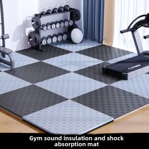 Gym Floor Mat Soundproof Shock Absorbing Sports Flooring Anti Vibration Splicing 40mm Thick Rubber Carpet Starlight Sport Model