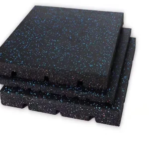 Gym Floor Mats Made by Rubber Interlock Safety Fitness Tile and Rubber Gym Flooring
