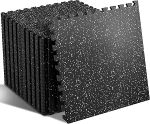 Gym Flooring 100cmx100cm Recycled Eco-Friendly Anti-Slip for Fitness Equipment Cover