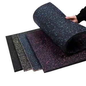 Gym Mat Floor Mat Anti Slip Fitness Sport Rubber Flooring Made of SBR and EPDM for Garages and Gyms Rubber Flooring Tiles
