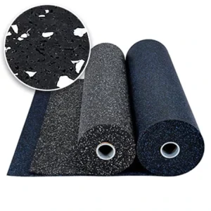 Gym Roll 6-12 mm Thick High Density Anti-skid Rubber Flooring Rolls with Colorful EPDM Flecks