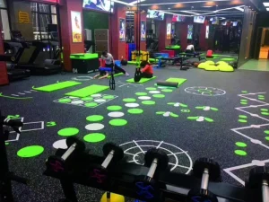 Gym Rubber Floor Mat Shock Absorpiton High Elastic Rubber Gym Flooring