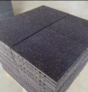 Gym Rubber Floor Mat for Barbell and Treadmill Soundproof Shock-Absorbing Splicing Mat
