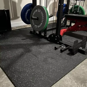 Gym Rubber Floor Mats Foam Composite Interlocking Flooring Anti-Slip Shock-Absorbing Mats for Treadmills and Strength Zones