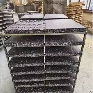 Gym Rubber Flooring Mats Rubber Tile Made From Recycled Tire