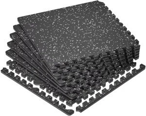 Gym Rubber Mats EPDM EVA Composite Floor Mats Dumbbell Shock Absorbing Fitness Equipment Mats Lockable Interlocking Floor Mats