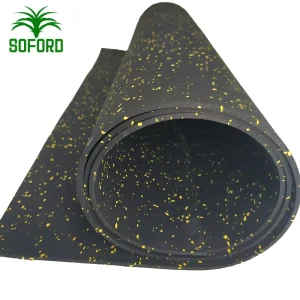 Gym Rubber Tiles Non Toxic Easy Installation Flooring Shock Absorbing Floor Mat