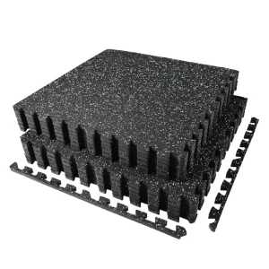 Gym Rubber and EVA Foam Composite Interlocking Floor Tiles for Dumbbell Areas
