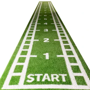 Gym Sled Track Artificial Turf with Meter Markings for Sled Running