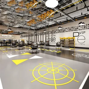 Gym Sports Court Non Slip Gray Color Waterproof PVC Vinly Flooring Rolls