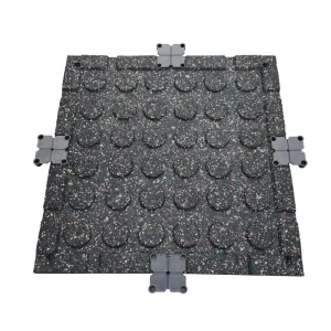 Gym Weight-Lifting Area EPDM Flooring Rolls, Black Composite Rubber Interlocking Tiles and Mats