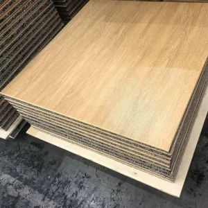 Gym Wood Grain Rubber Interlocking Tile Flooring