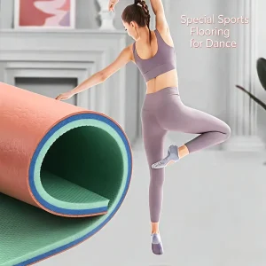 HANLI 4.5mm Gem Texture Indoor Gym PVC Sports Flooring Non Toxic Soundproof RoHS Certified Interlocking Vinyl