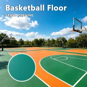 HANLI Gemstone Texture PVC Sports Court Flooring Fiberglass Reinforced Vinyl Floor With Various Colors