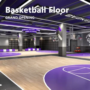 HANLI Wood Grain6.0mm PVC Basketball Court Flooring Anti slip Shock absorbing Wood Plastic Sports Floor for Indoor Gyms