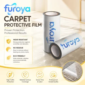 HDPE Greaseproof Stretch Film for Temporary Indoor Floor and Carpet Protection