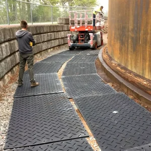 HDPE Interlocking Paving Pad Non-Slip Waterproof Outdoor Floor for Garage Gym Ground Protection