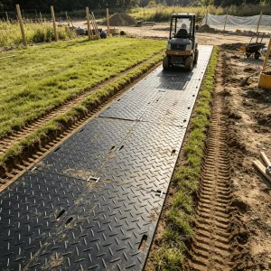 HDPE Track Mat Polyethylene Road Floor Temporary Ground Protection Mat for Heavy Equipment Mud Ground Mat Big Event