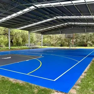 HIghly Durable Eco friendly PP Floor Mat Sports Mat Tpe Material for Basketball Pickleball Court Flooring Tiles