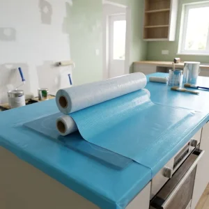 Hard Floor Protective Fleece Anti-Puncture Composite PE Film Floor Cover for Painting and Construction
