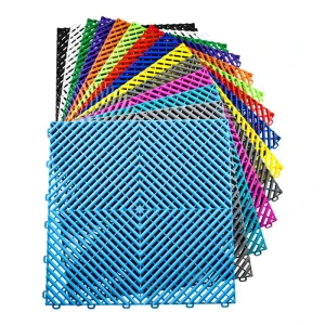 Heavy Duty 1.8cm Thickness Garage Floor Tiles Mats Plastic Flooring for Workspace Workshop for Garages
