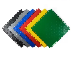Heavy Duty 5mm-7mm Interlocking PVC Garage Floor Tiles Anti-Slip Oil-Resistant Workshop Warehouse Flooring
