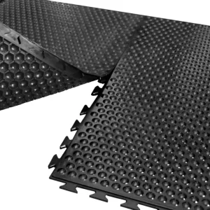 Heavy Duty Anti Fatigue Floor Mats Rubber Industrial Antistatic Interlock Non Slip Conductive Rubber Mat