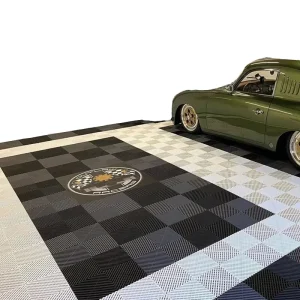 Heavy Duty Anti Slip PP Vented Mats Interlocking Plastic Garage Floor Tiles for Warehouse Workshop Car Detailing