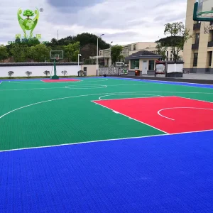 Heavy-Duty Anti-UV PP Interlocking Sports Floor Tiles Shock-Absorbing Suspended Modular Multi-Sport Court Flooring
