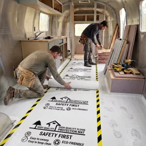 Heavy-Duty Floor Protection Film Anti-Slip Waterproof Self-Adhesive Floor Cover for Construction and Remodeling