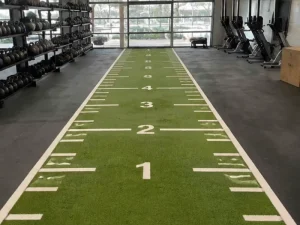 Heavy-Duty Gym Artificial Turf Sled Track Flooring Synthetic Grass Roll for Fitness Center Strength Training Area